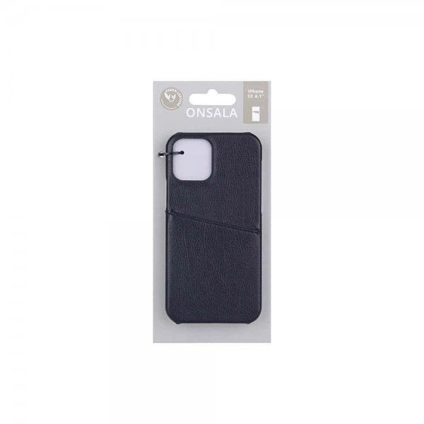 Onsala iPhone 12/iPhone 12 Pro Kuori korttipaikalla, musta