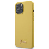 Guess iPhone 12 Pro Max -kuoret Metal Logo, keltainen