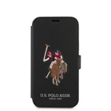 U.S. Polo iPhone 12 Mini -kotelo, kirjailtu, musta