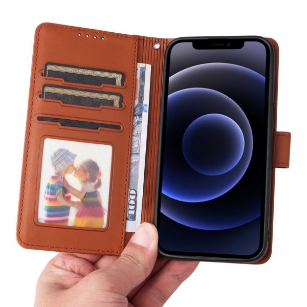 Betopnice iPhone 12 Mini -kotelo irrotettavalla kuorella 005 Ruskea