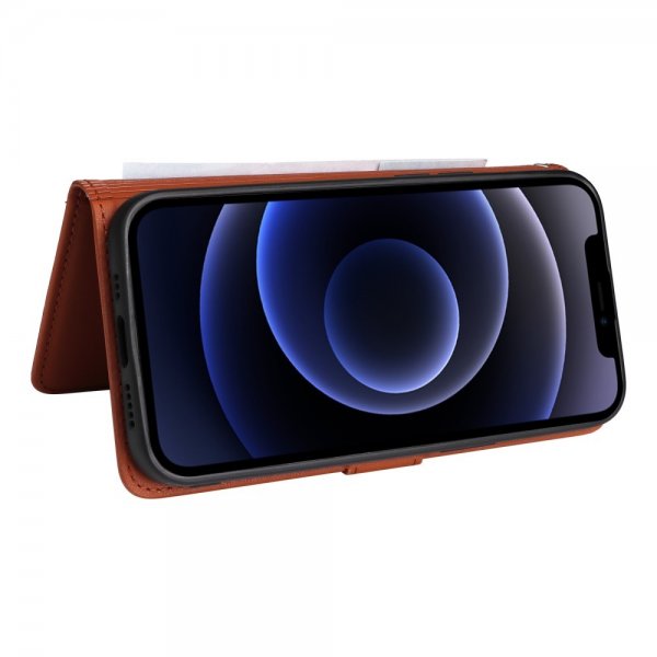 Betopnice iPhone 12 Mini -kotelo irrotettavalla kuorella 005 Ruskea