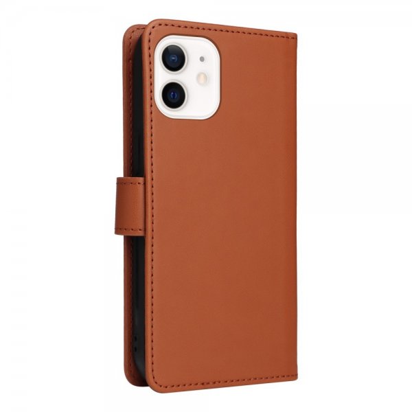 Betopnice iPhone 12 Mini -kotelo irrotettavalla kuorella 005 Ruskea