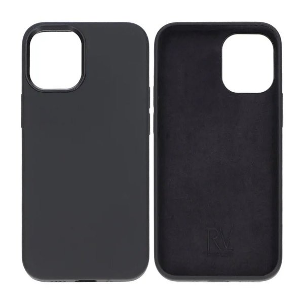 Rvelon iPhone 12 Mini Kuori Silikoni Musta