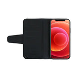 Rvelon iPhone 12 Mini -kotelo, avattava korttitasku, musta