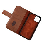 Rvelon iPhone 12 Mini -kotelo, aitoa nahkaa, ruskea