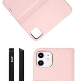 Rvelon iPhone 12 Mini Kotelo Aidosta Nahasta Ruusu