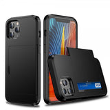 iPhone 12 Mini Kuori Card Slide Musta