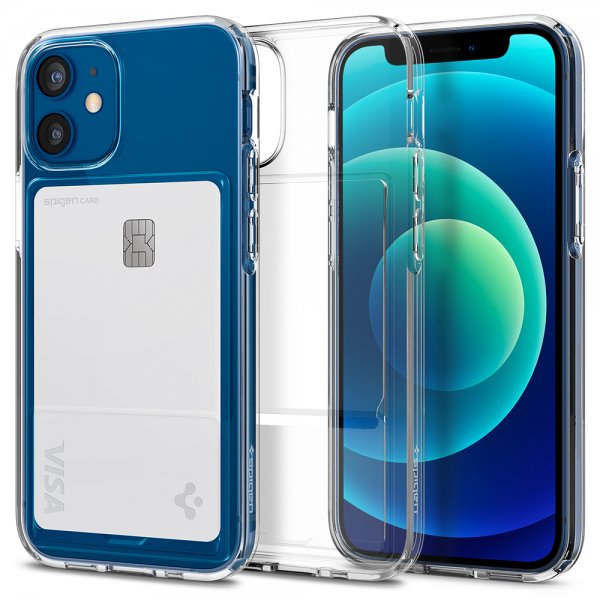 Spigen iPhone 12 Mini -kuori Crystal Slot Crystal Clear