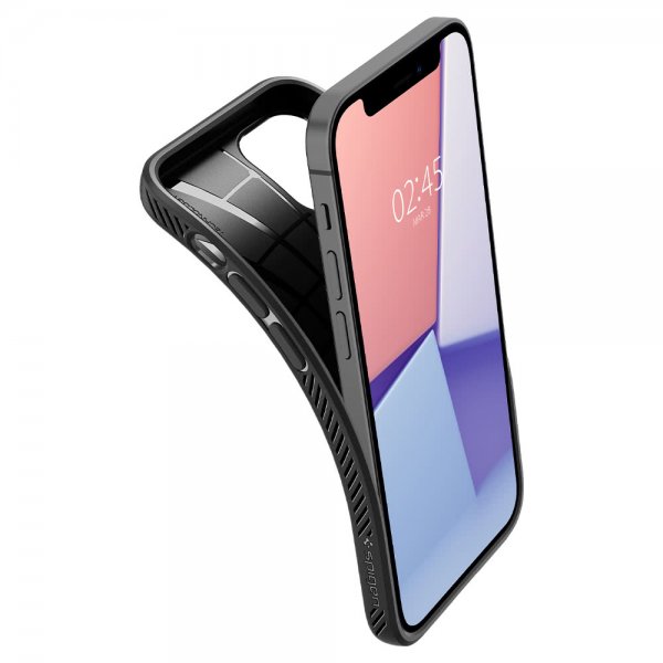 Spigen iPhone 12 Mini -kuori, Liquid Air, mattamusta