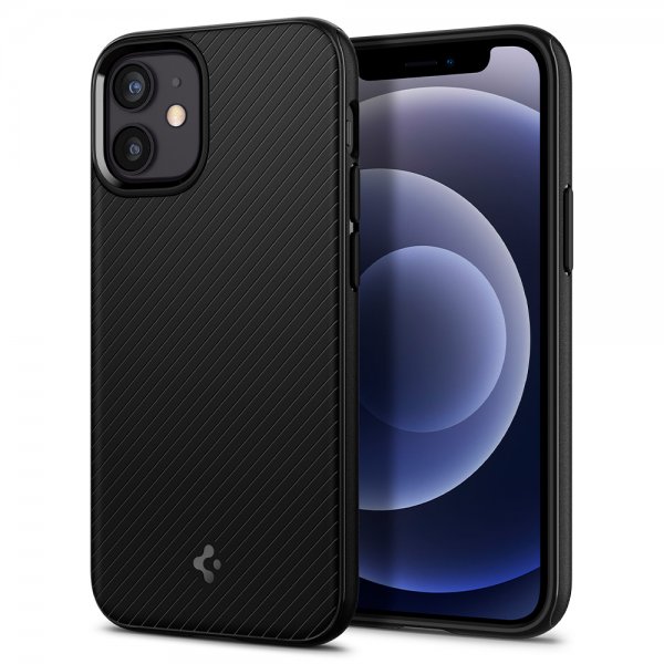 Spigen iPhone 12 Mini Kuori Mag Armor Matta Musta