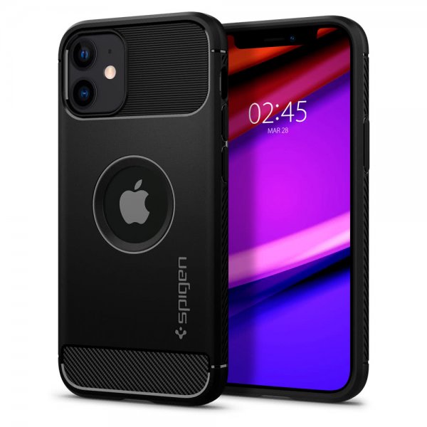 Spigen iPhone 12 Mini Kuori Rugged Armor Mattamusta