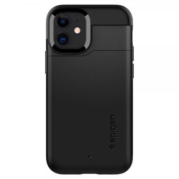 Spigen iPhone 12 Mini Kuori Slim Armor CS Musta