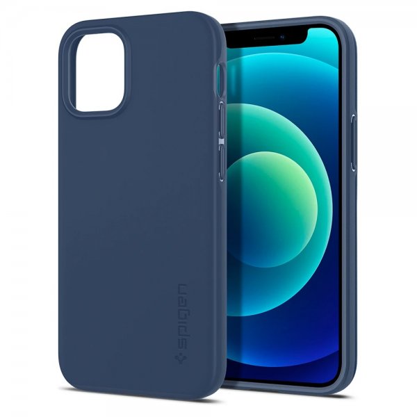 Spigen iPhone 12 Mini Suojakuori Thin Fit Deep Blue