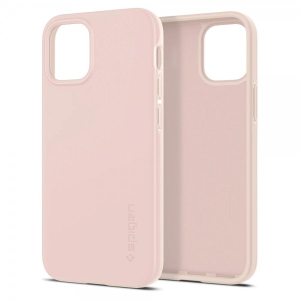 Spigen iPhone 12 Mini Thin Fit -kuori, Pink Sand