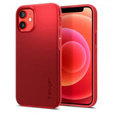 Spigen iPhone 12 Mini Kuori Thin Fit Punainen