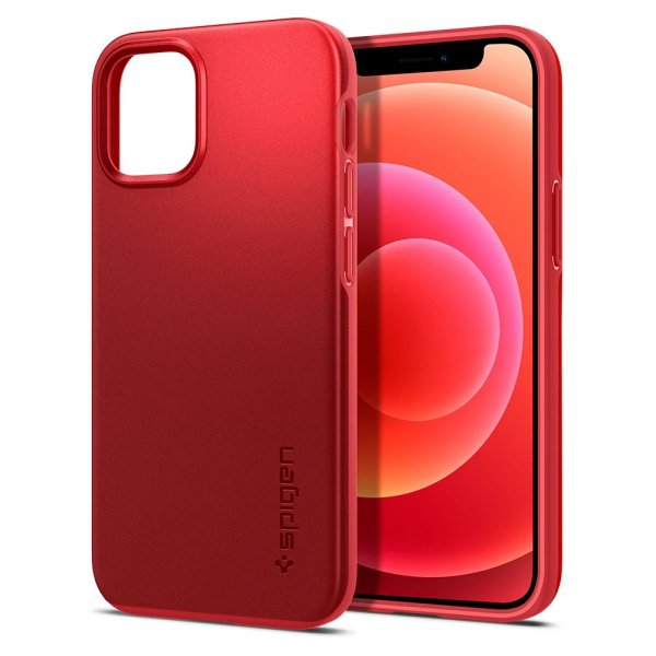 Spigen iPhone 12 Mini Kuori Thin Fit Punainen