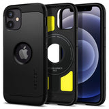 Spigen iPhone 12 Mini Kuori Tough Armor Mag Musta