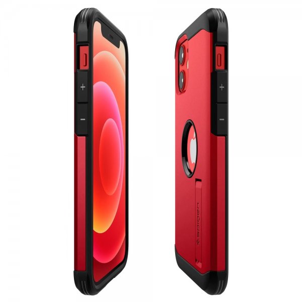 Spigen iPhone 12 Mini -suojakuori Tough Armor, punainen