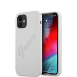 Guess iPhone 12 Mini Kuori Vintage Silicone Cream