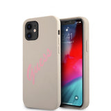 Guess iPhone 12 Mini Kuori Vintage Silicone Harmaa