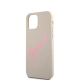 Guess iPhone 12 Mini Kuori Vintage Silicone Harmaa