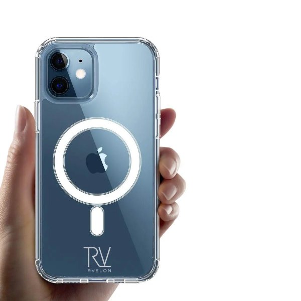 Rvelon iPhone 12 Mini Kuori TPU MagSafe Läpinäkyvä