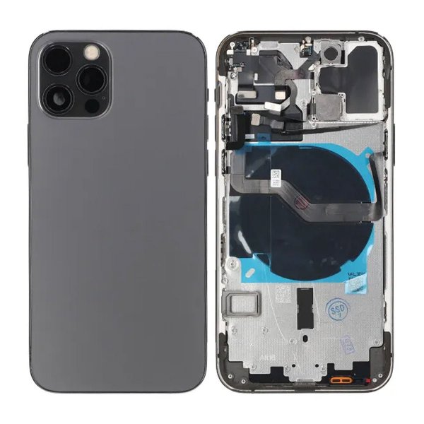 iPhone 12 Pro Takaosa ja Täydellinen Kehys OEM - Grafiitinharmaa