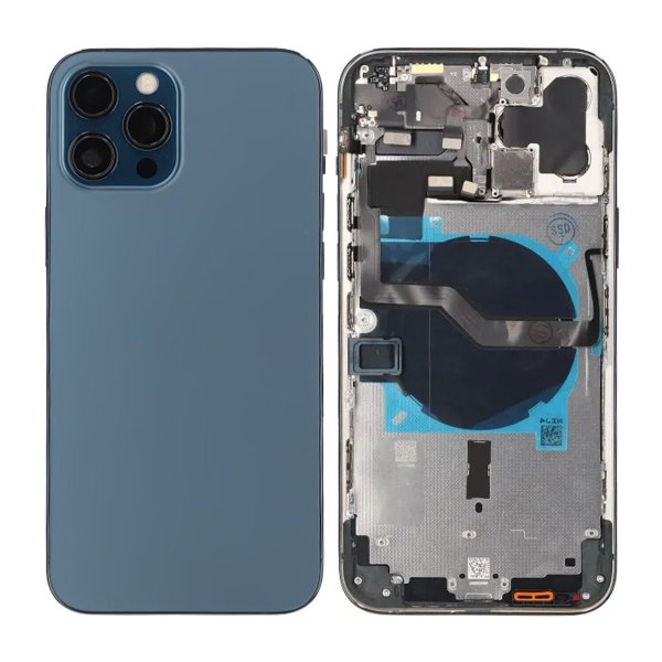 iPhone 12 Pro Max Takalasi täydellä kehyksellä OEM - Sininen