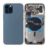 iPhone 12 Pro Max Takalasi täydellä kehyksellä OEM - Sininen