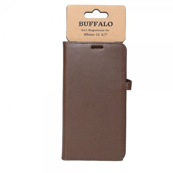 Buffalo iPhone 12 Pro Max -kotelo, Buffalo Irrotettava kuori, ruskea