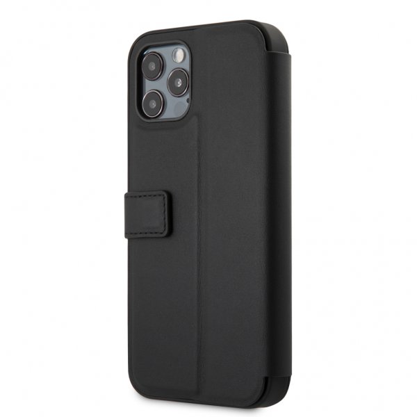 Ferrari iPhone 12 Pro Max -suojakuori, Logo Perforoitu Musta