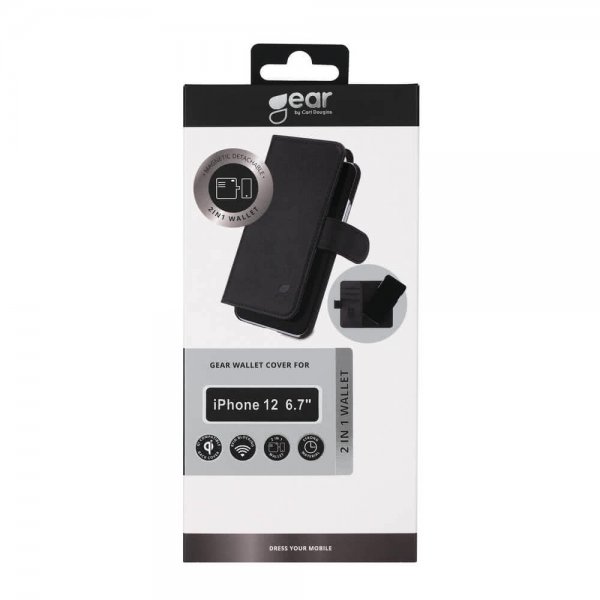 Gear iPhone 12 Pro Max Irrotettava Kuori Musta