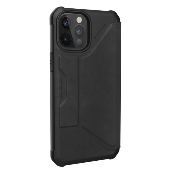 Urban Armor Gear (UAG) iPhone 12 Pro Max -suojakuori, Metropolis PU, musta