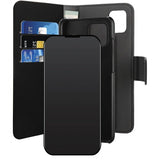 Puro iPhone 12 Pro Max -suojakotelo, lompakko, irrotettava, 2-in-1, musta