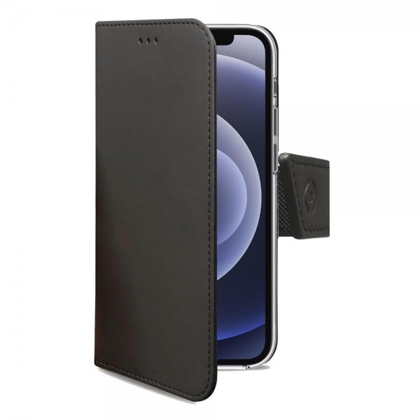 Celly iPhone 12 Pro Max Fodral Wally Wallet Case Musta