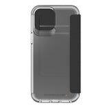 Gear4 iPhone 12 Pro Max suojakotelo Wembley Flip Clear Musta