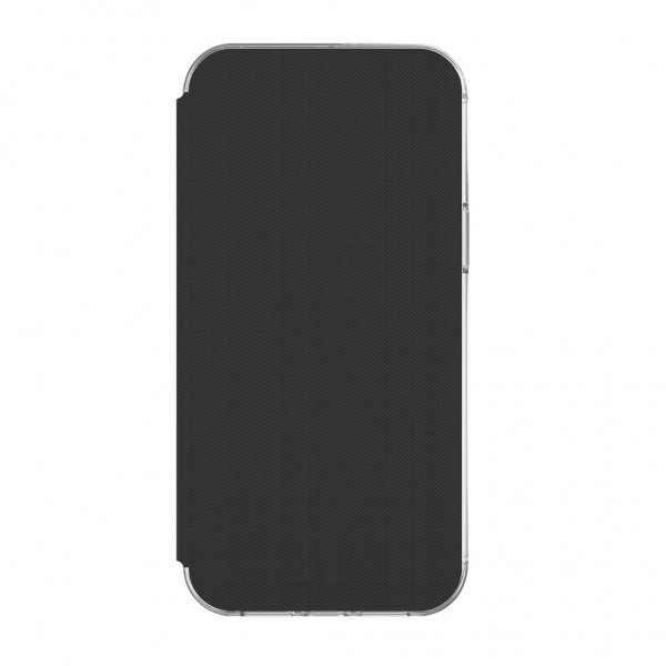 Gear4 iPhone 12 Pro Max suojakotelo Wembley Flip Clear Musta