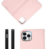 Rvelon iPhone 12 Pro Max -suojakotelo, aitoa nahkaa, ruusu