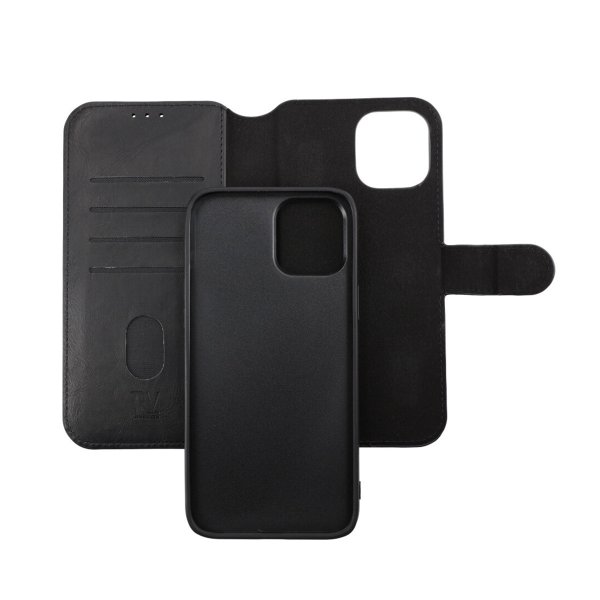 Rvelon iPhone 12 Pro Max -suojakotelo, magneettinen, irrotettava kuori, musta