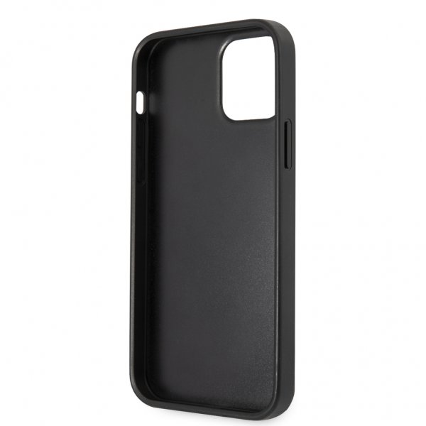 Guess iPhone 12 Pro Max -kuori 4G Logo Saffiano Musta