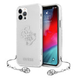Guess iPhone 12 Pro Max Kuori 4G Logo Silver Kirkas