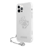 Guess iPhone 12 Pro Max Kuori 4G Logo Silver Kirkas