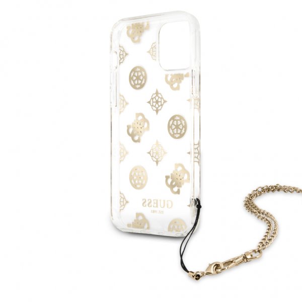 Guess iPhone 12 Pro Max Kuori Ketju Peony Kulta