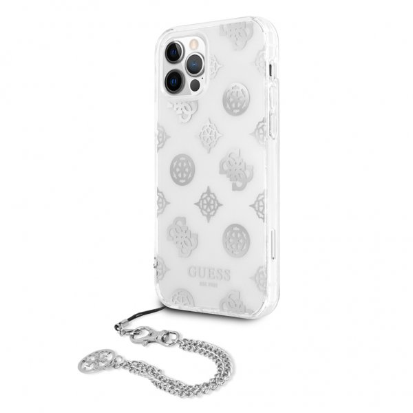 Guess iPhone 12 Pro Max Kuori Chain Peony Silver