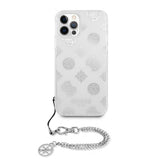 Guess iPhone 12 Pro Max Kuori Chain Peony Silver
