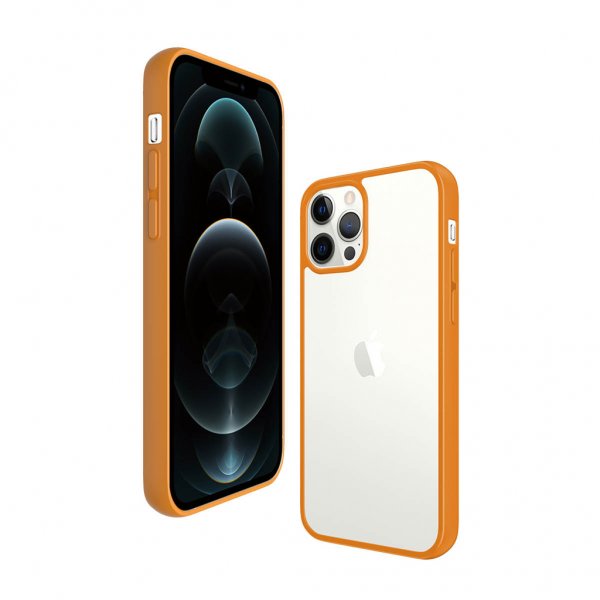 PanzerGlass iPhone 12 Pro Max ClearCase Color PG Orange -suojakuori