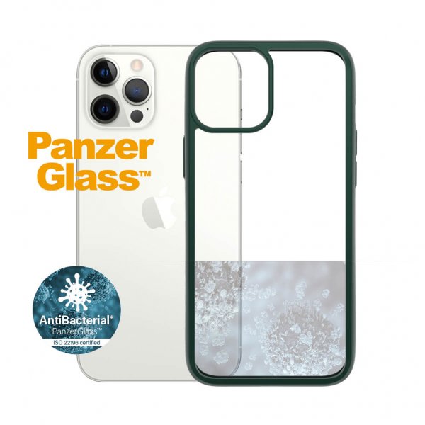 PanzerGlass iPhone 12 Pro Max -suojakuori, ClearCase Color Racing Green