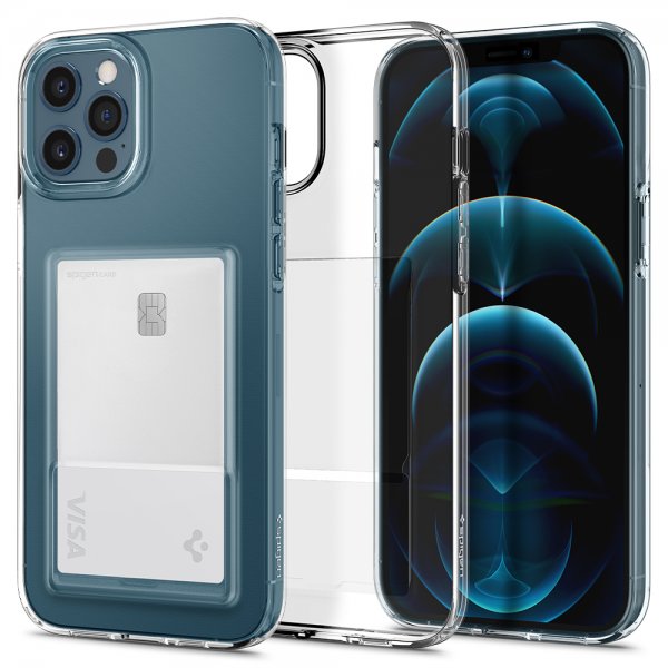 Spigen iPhone 12 Pro Max -suojakuori Crystal Slot Crystal Clear
