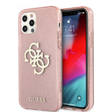 Guess iPhone 12 Pro Max Kuori Täysglitter Ruusu