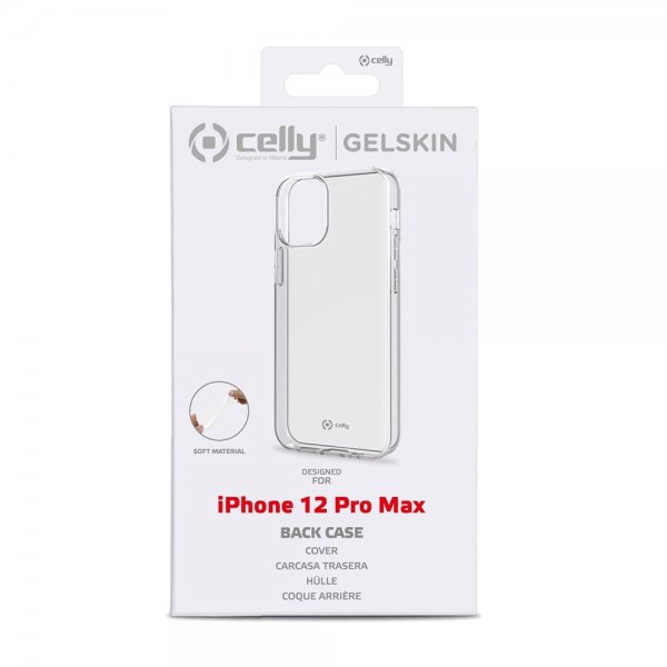 Celly iPhone 12 Pro Max -suojakuori GELSKIN Läpinäkyvä